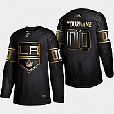 Kings Customized Black Gold Adidas Jersey